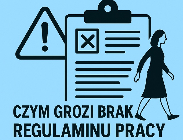 Ilustracja przedstawiająca brak regulaminu pracy w firmie – chaos organizacyjny i niepewność pracowników.