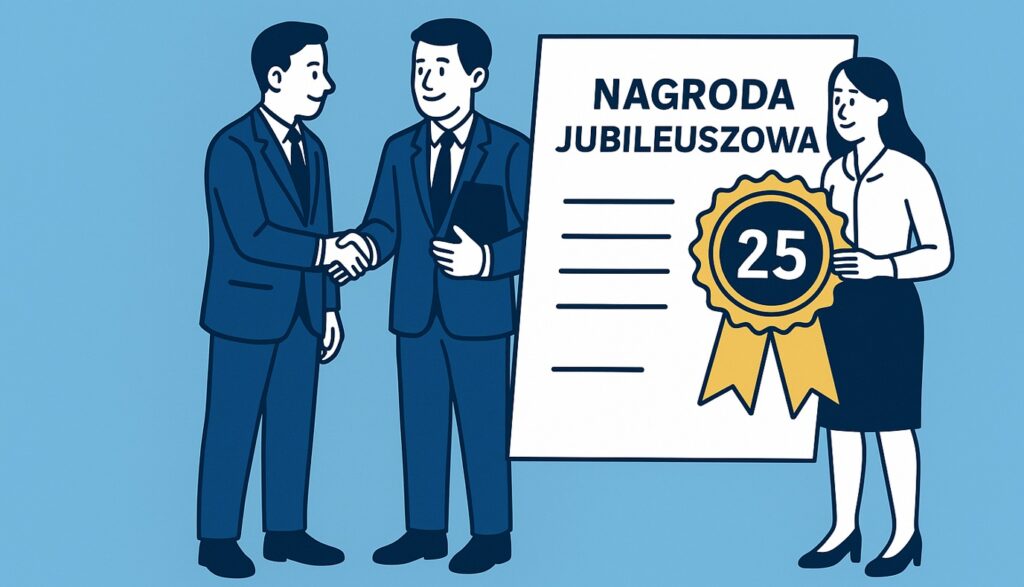 Wręczenie nagrody jubileuszowej pracownikowi za 25 lat pracy