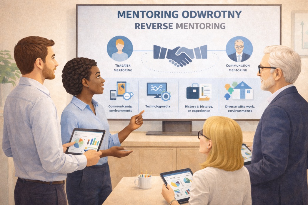 Mentoring odwrotny (reverse mentoring) – korzyści i wdrożenie w praktyce
