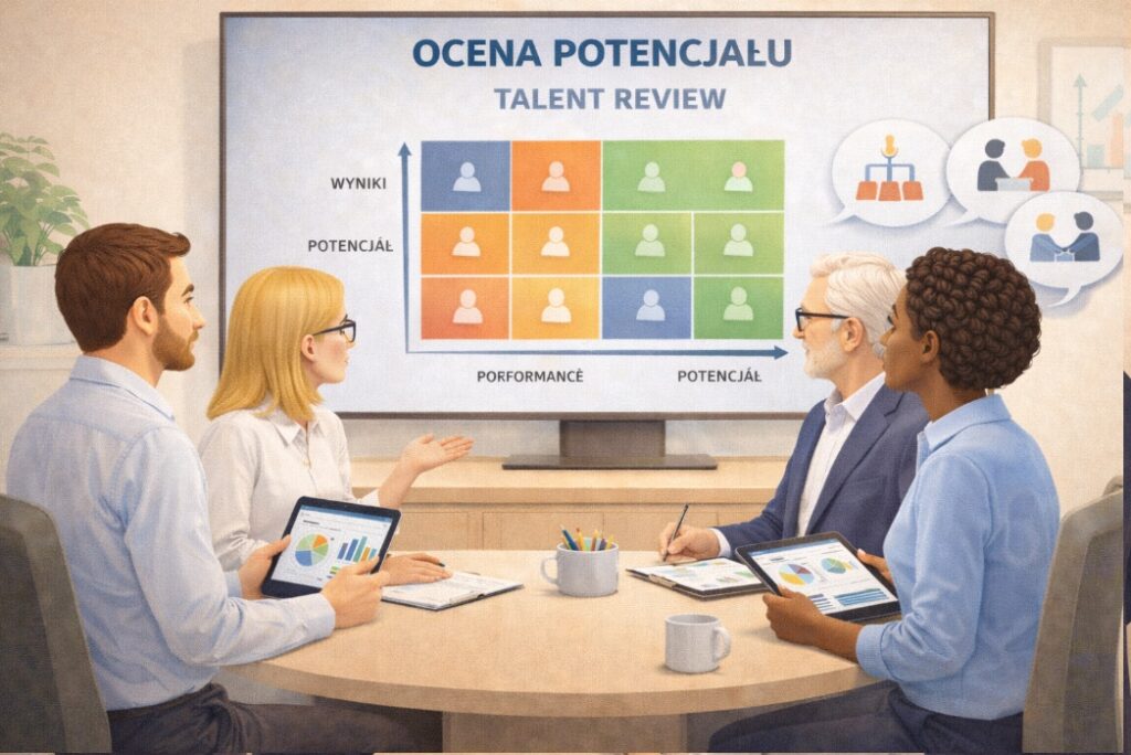 talent review i rozmowy rozwojowe z menedżerami w dziale HR