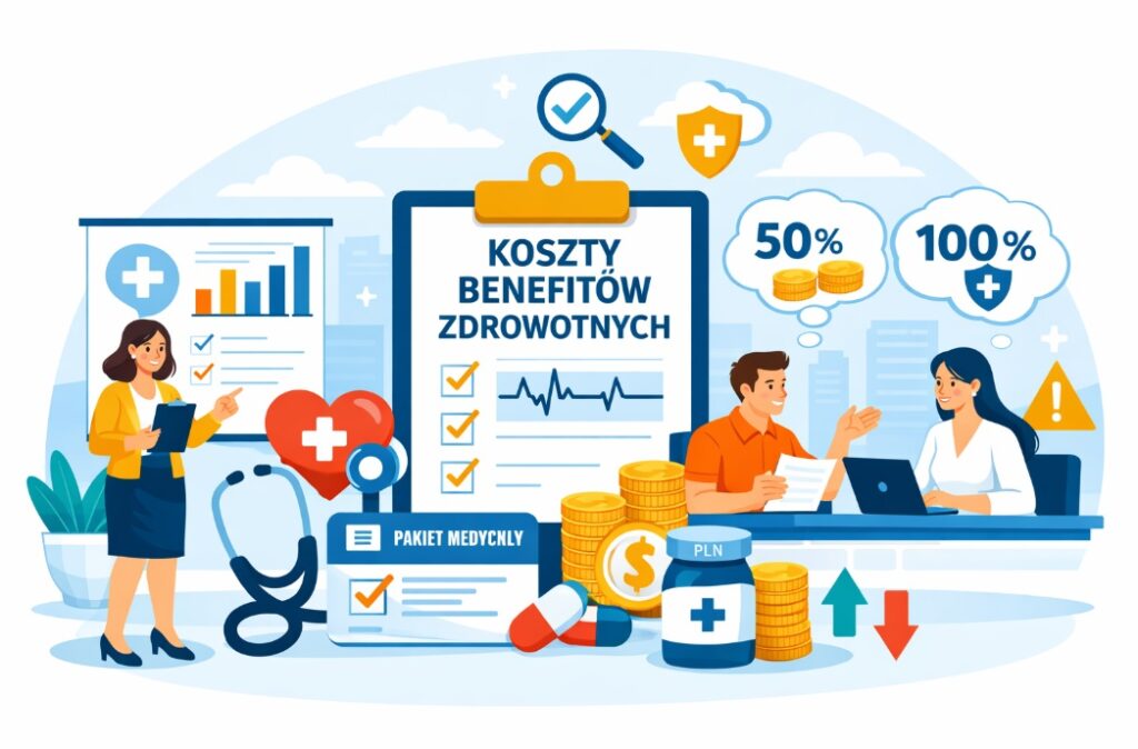 Modelowanie kosztów benefitów zdrowotnych dla pracowników – analiza pakietów medycznych i współpłacenia w HR