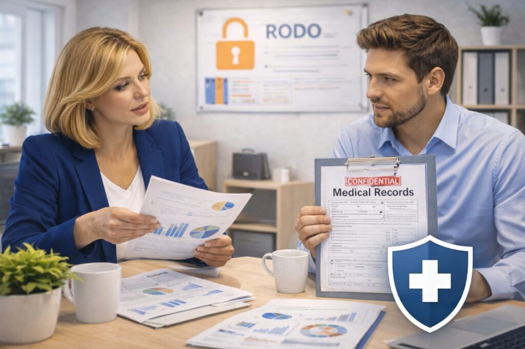 Dyskusja HR o benefitach zdrowotnych i ochronie danych medycznych pracowników