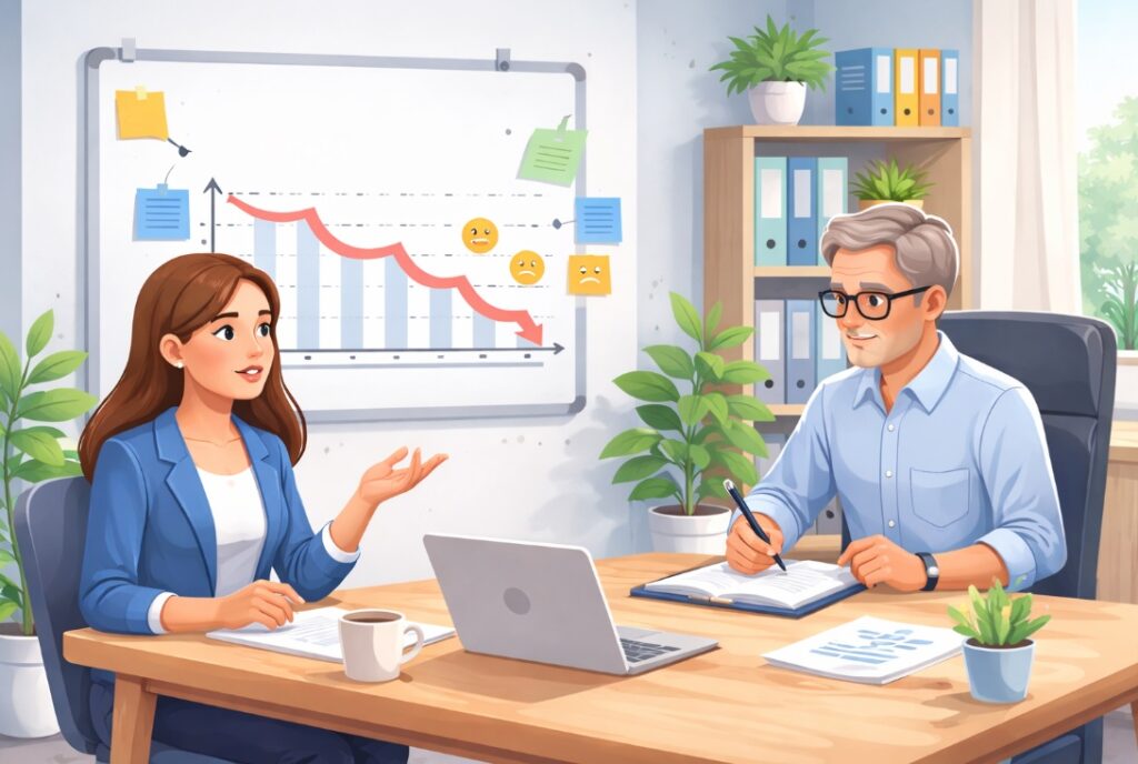 Analiza spadku zaangażowania pracowników po zmianach organizacyjnych