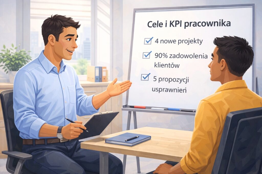 Ustalanie celów i KPI podczas rozmowy rozwojowej pracownika