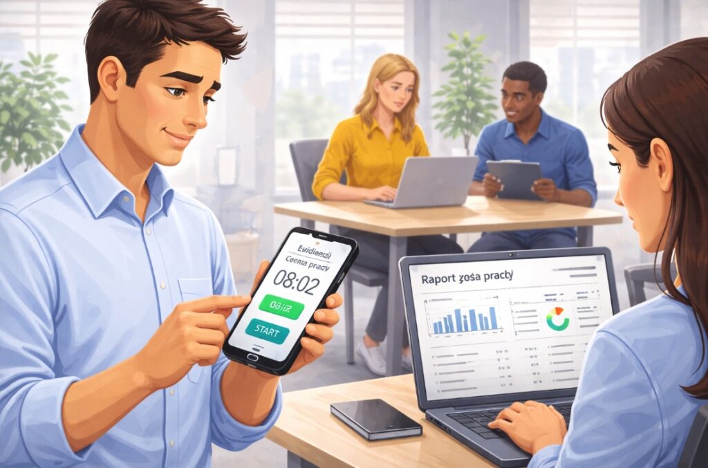 Rejestrowanie czasu pracy w aplikacji mobilnej